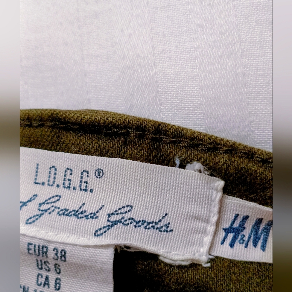 H&M Khaki Green skinny fit ankle length Jeans waist Stretchable upto 32 - Picture 5 of 11
